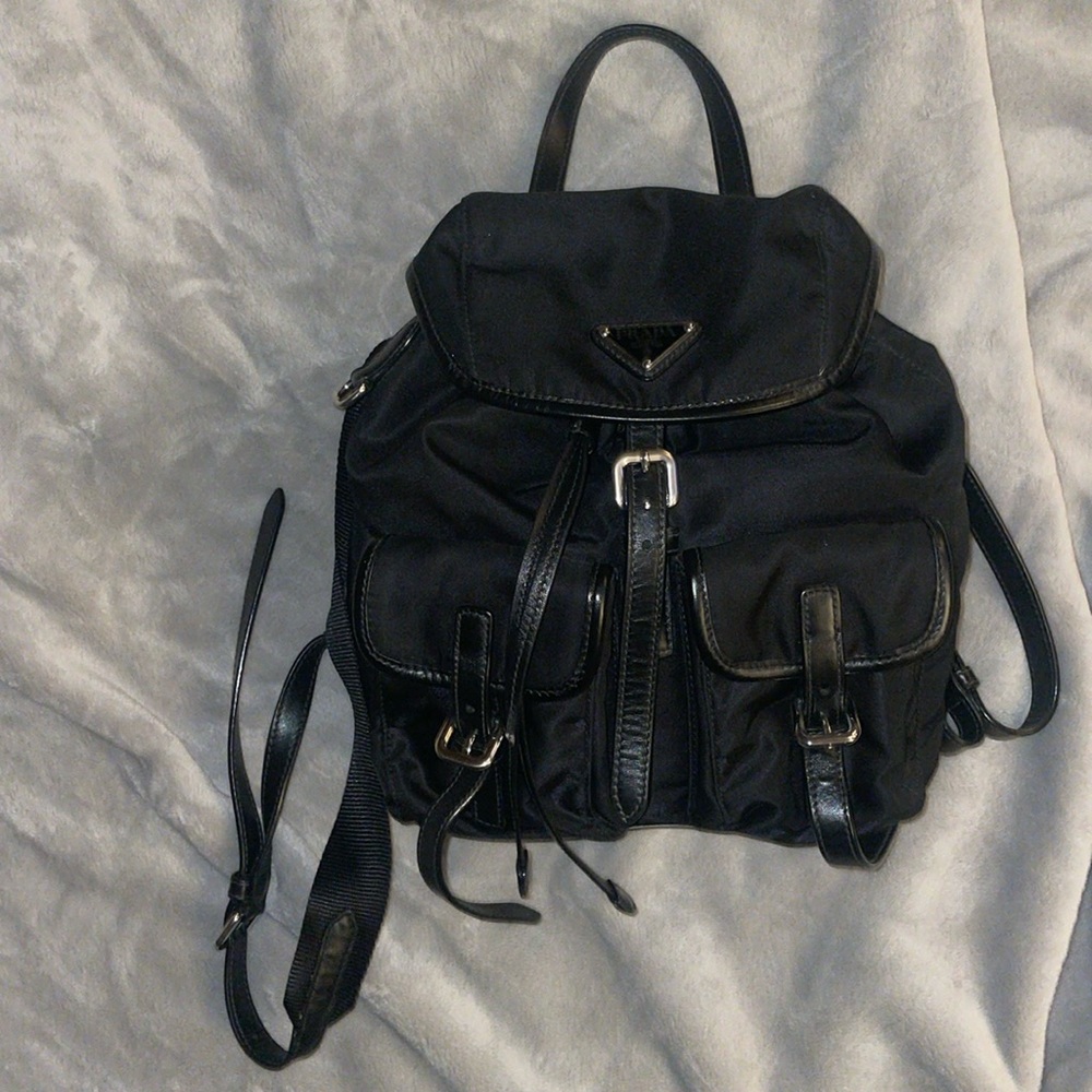 Prada Black backpack authentic